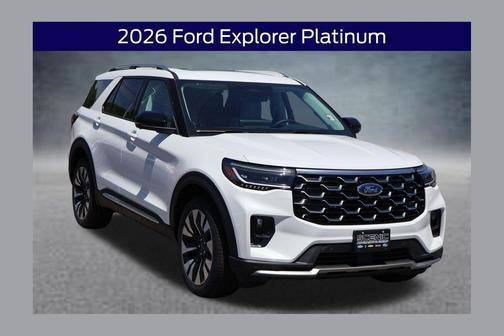 White 2026 Ford Explorer Platinum