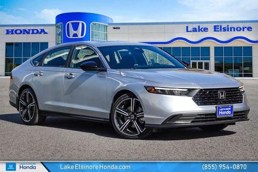 Solar Silver Metallic 2025 Honda Accord Hybrid Sport