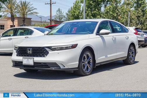 Platinum White Pearl 2024 Honda Accord Hybrid EX-L