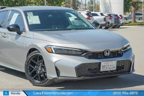 Solar Silver Metallic 2025 Honda Civic Sport