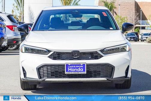 Platinum White Pearl 2026 Honda Civic Hybrid Sport Touring