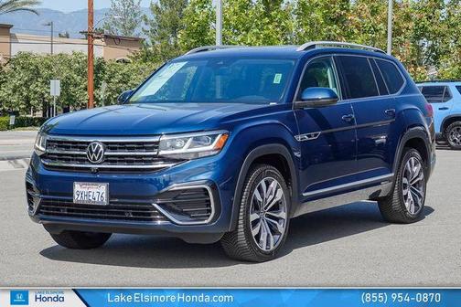 Tourmaline Blue Metallic 2021 Volkswagen Atlas 3.6 V6 SEL Premium R-Line