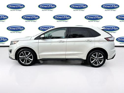 White Platinum Metallic Tri-Coat 2018 Ford Edge Sport