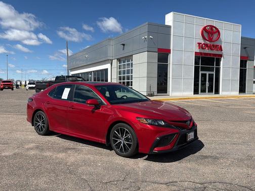 Supersonic Red 2024 Toyota Camry Hybrid SE