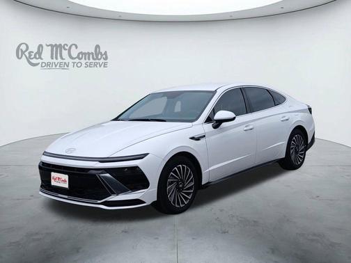 White 2025 Hyundai SONATA Hybrid SEL