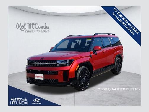 Red 2026 Hyundai SANTA FE HEV Calligraphy