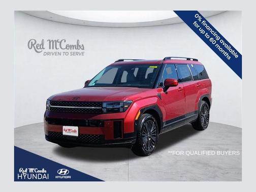 Red 2026 Hyundai SANTA FE HEV Calligraphy