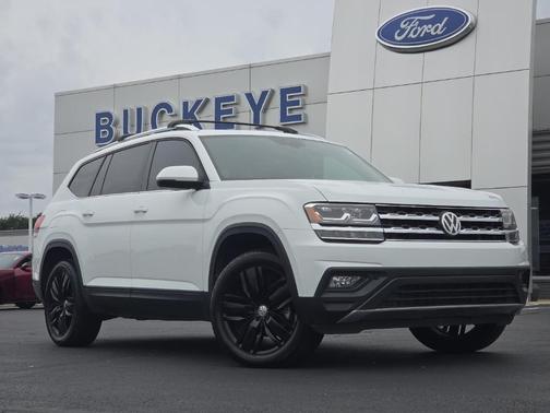 Pure White 2019 Volkswagen Atlas 3.6L SE w/Technology