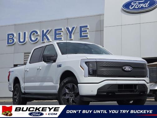 Oxford White 2025 Ford F-150 Lightning Flash Truck