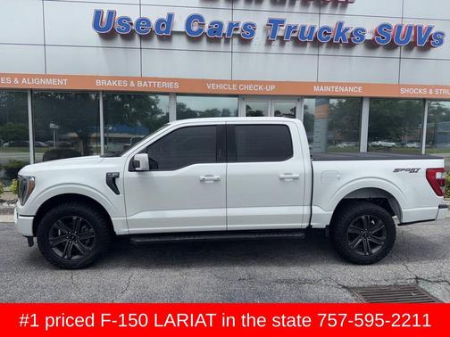 Star White Metallic Tri-Coat 2023 Ford F-150 Lariat