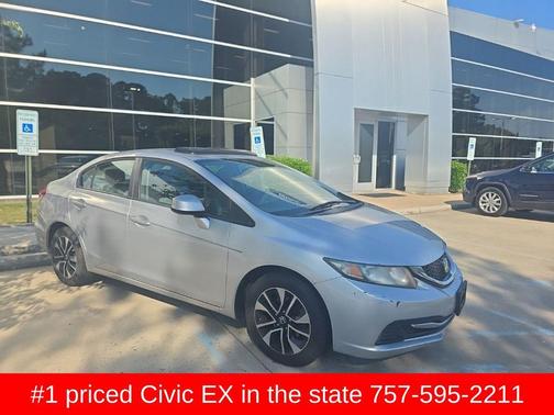 Alabaster Silver Metallic 2013 Honda Civic EX