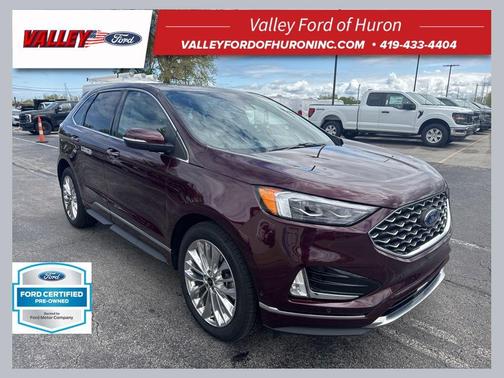 Burgundy 2020 Ford Edge Titanium
