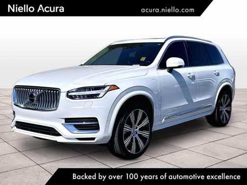 Crystal White Metallic 2024 Volvo XC90 Recharge Plug-In Hybrid T8 Plus Bright Theme 7-Seater