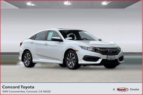 White 2016 Honda Civic EX