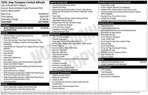 2026 Jeep Compass Limited