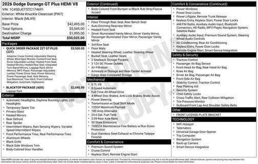 2026 Dodge Durango GT Plus HEMI V8