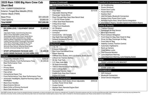 2025 RAM 1500 Big Horn/Lone Star