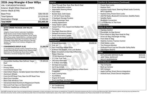 2026 Jeep Wrangler Sport