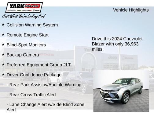 Gray 2024 Chevrolet Blazer LT