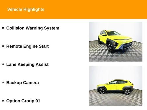 Yellow 2025 Hyundai KONA SEL