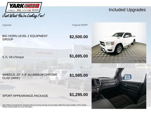 White 2020 RAM 1500 Big Horn