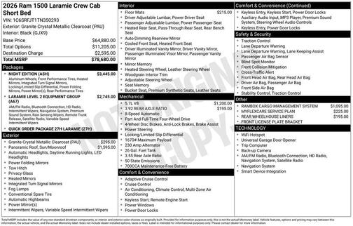 2026 RAM 1500 Laramie