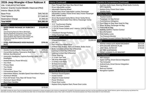 Gray 2026 Jeep Wrangler Rubicon