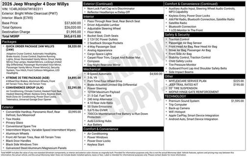 2026 Jeep Wrangler Sport