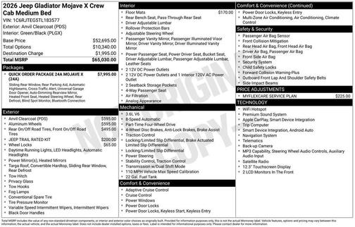 Gray 2026 Jeep Gladiator Mojave