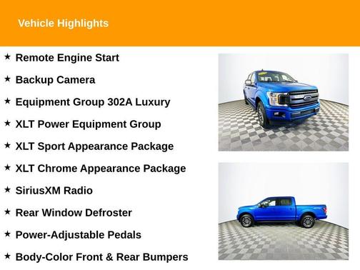 Blue 2020 Ford F-150 XLT