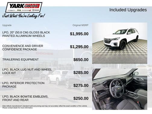 White 2022 Chevrolet Traverse LT Cloth