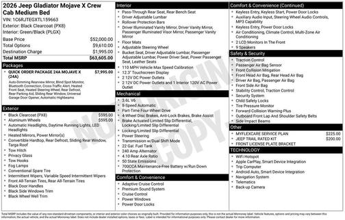 2026 Jeep Gladiator Mojave