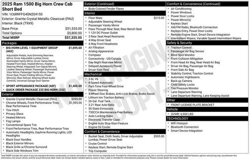 2025 RAM 1500 Big Horn/Lone Star