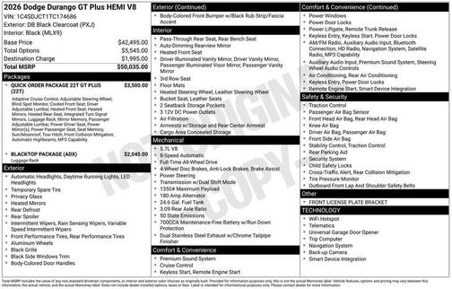 2026 Dodge Durango GT Plus HEMI V8