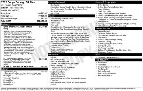 2026 Dodge Durango GT