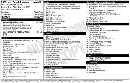 2025 Jeep Grand Cherokee L Laredo