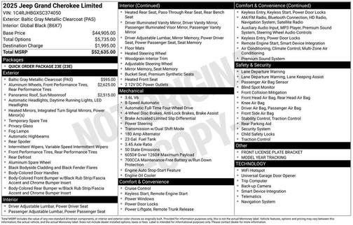 2025 Jeep Grand Cherokee Limited
