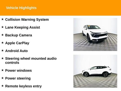 White 2025 Kia Sportage LX