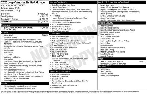 2026 Jeep Compass Limited