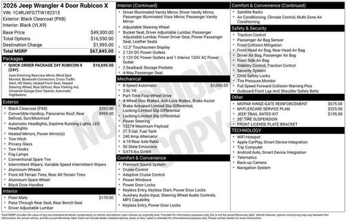 2026 Jeep Wrangler Rubicon