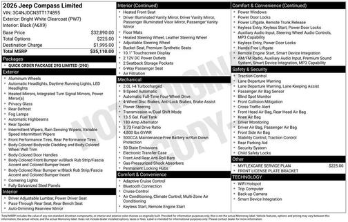 2026 Jeep Compass Limited