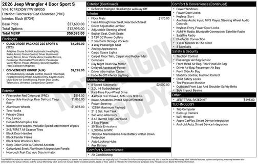 2026 Jeep Wrangler Sport