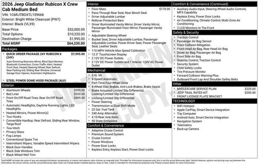 2026 Jeep Gladiator Rubicon
