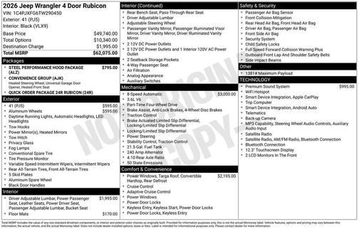Green 2026 Jeep Wrangler Rubicon