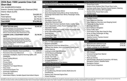 Gray 2026 RAM 1500 Laramie