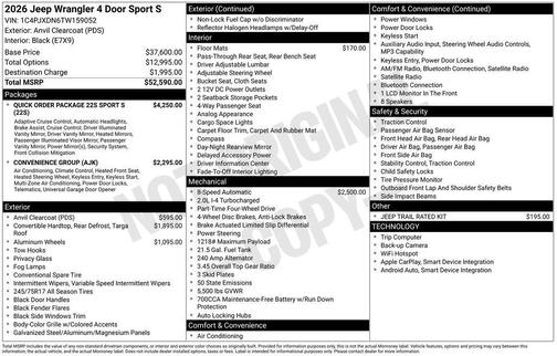 2026 Jeep Wrangler Sport