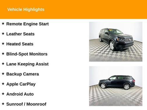 Deep Black Pearl Effect 2019 Volkswagen Atlas 3.6L SE w/Technology