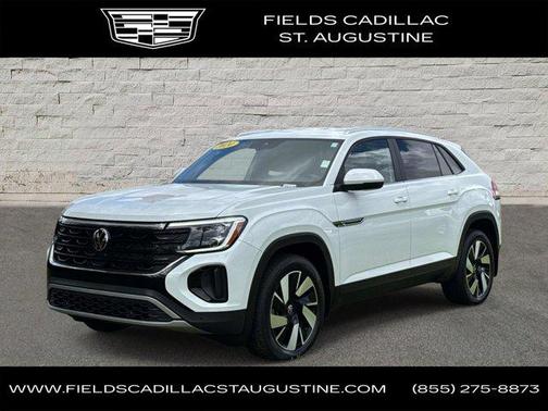 Pure White 2024 Volkswagen Atlas Cross Sport 2.0T SE w/Technology