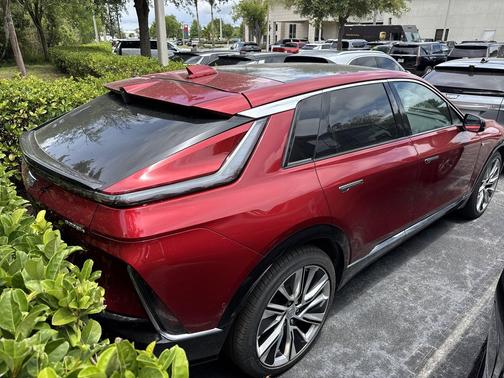 Radiant Red Tintcoat 2025 Cadillac LYRIQ Luxury