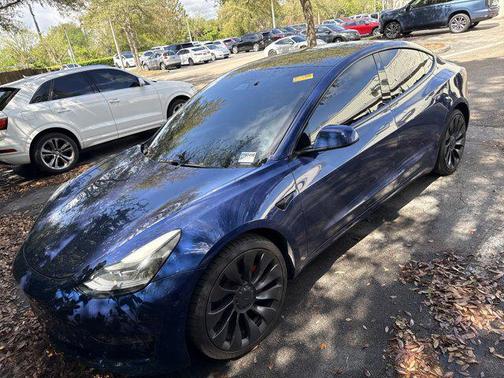 Deep Blue Metallic 2021 Tesla Model 3 Performance